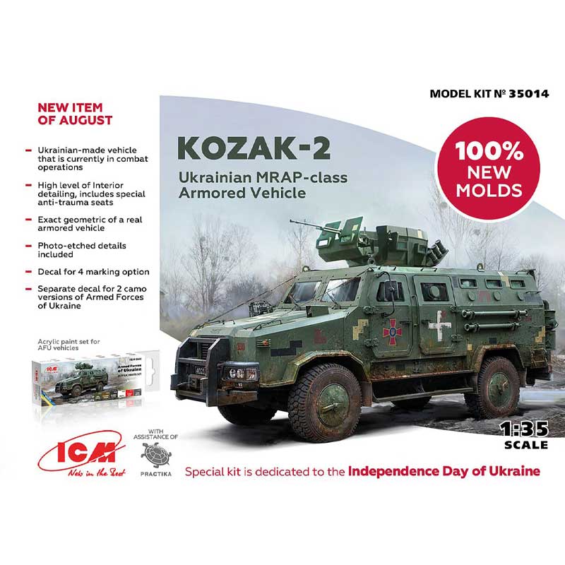 1/35 Kozak 2 Ukrainian MRAP Class Armored Vehicle 35014 ICM