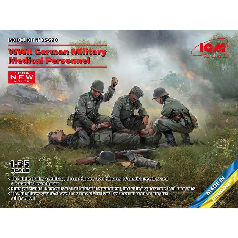 1/35 WWII German Military Medical Personnel 35620 ICM