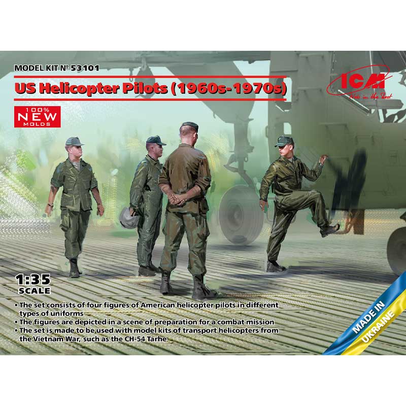 1/35 US Helicopter Pilots (1960's - 70's) 53101 ICM