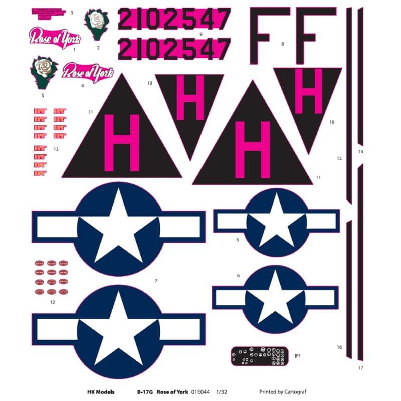 1/32 B-17G Flying Fortress “Rose of York” Limited Edition HK01E44 HK Models