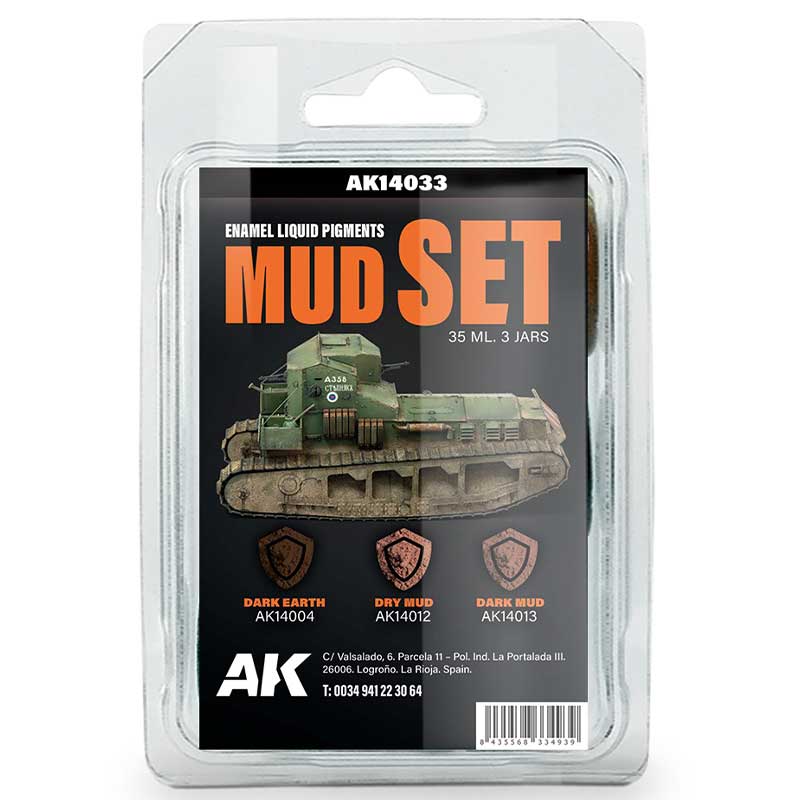 AK Interactive Mud Set - Liquid Pigment AK-14033