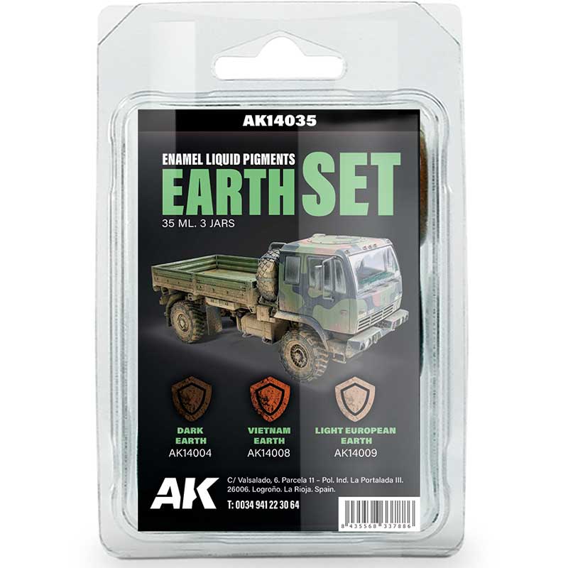 AK Interactive Earth Set - Liquid Pigment AK-14035