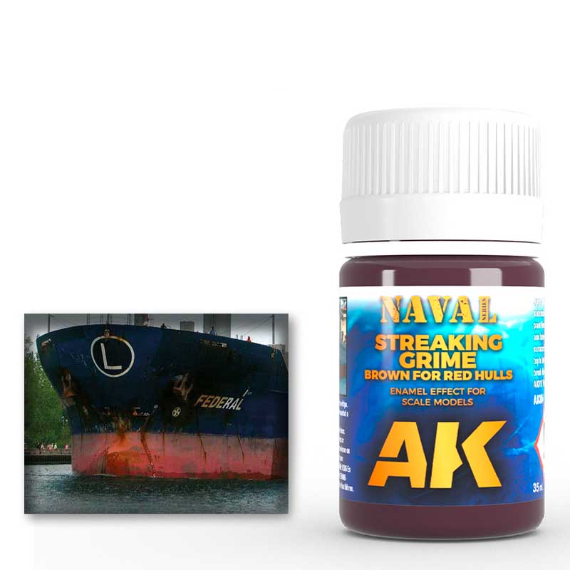 AK Interactive Brown Streaking Grime For Red Hulls (35ml) AK-304