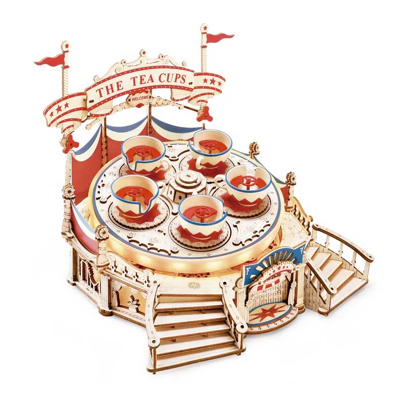 Tilt-A-Whirl DIY Music Box 3D Wooden Puzzle EA04 Robotime