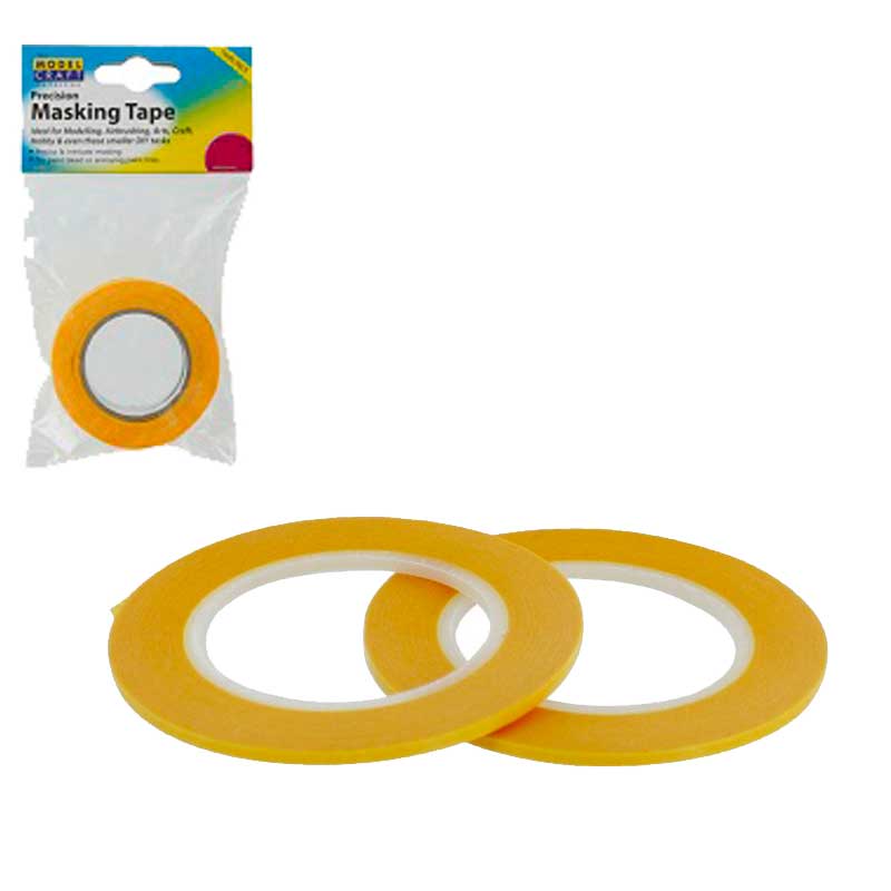 2x 2mm x 18m Precision Masking Tape Modelcraft S-PMA2002