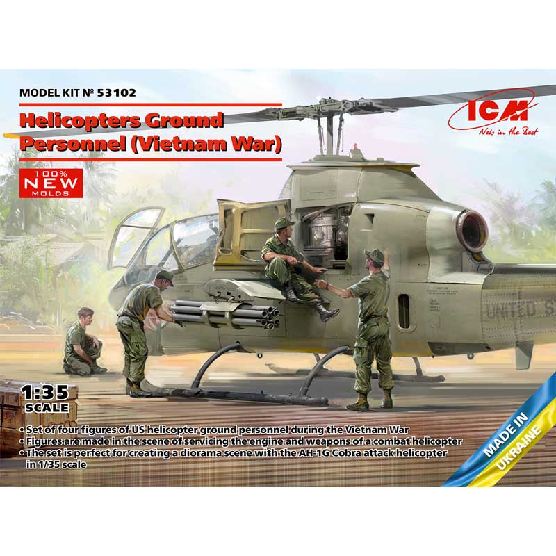 1/35 Helicopters Ground Personnel (Vietnam War) 53102 ICM
