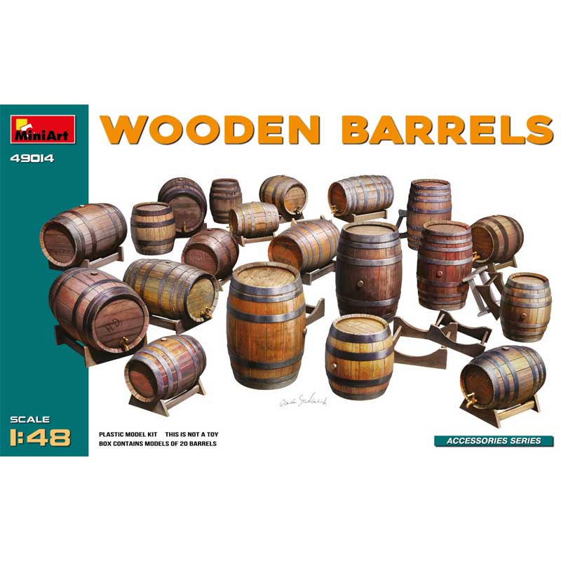 Miniart Wooden Barrels (1/48) 49014