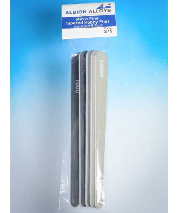 Albion Alloys Micro Fine Tapered Hobby Files (5pk) 375
