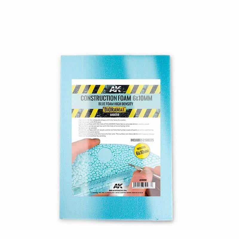 AK Interactive & 10mm 195 X 295mm Sheets Construction Foam (6mm) AK-8098