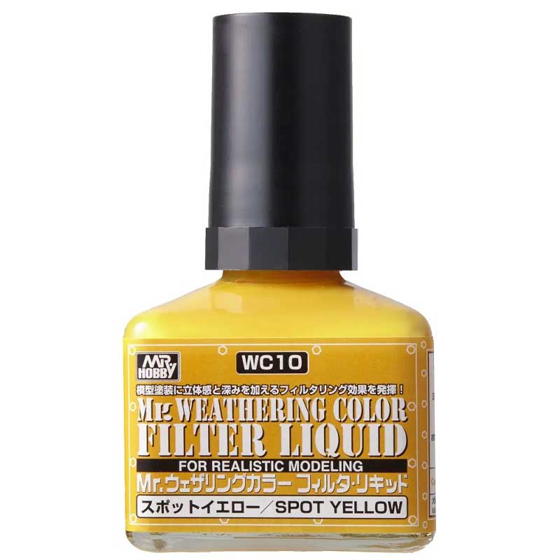 Mr Hobby - Mr Weathering Color Filter Liquid Spot Yellow (40ml) WC-10