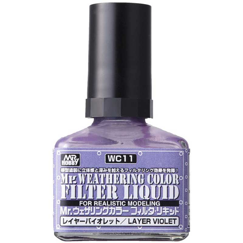 Mr Hobby - Mr Weathering Color Filter Liquid Layer Violet (40ml) WC-11