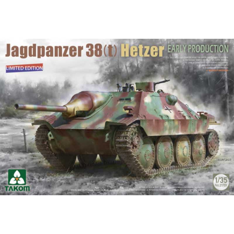 Takom German WWII Jagdpanzer 38 Hetzer Early Production (1/35) 02170X