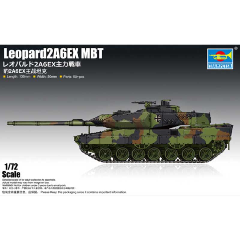 1/72 German Leopard 2A6EX MBT 07192 Trumpeter