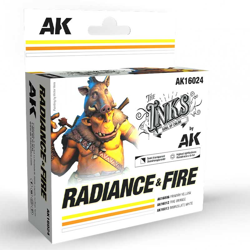 AK Interactive Radiance & Fire - Set - The Inks AK-16024