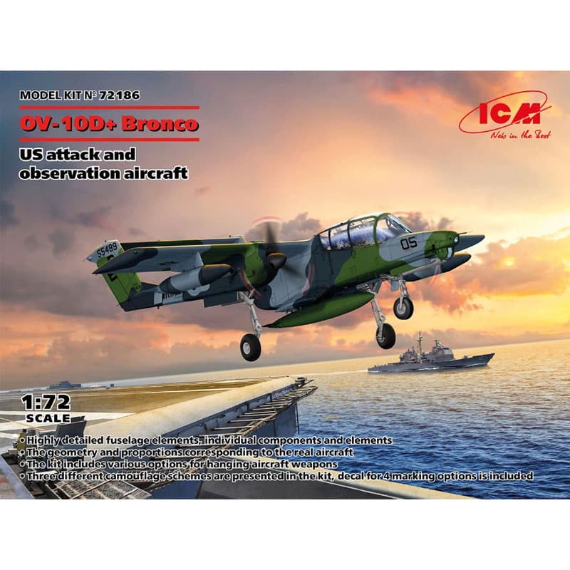 1/72 North-American/Rockwell OV-10D+ Bronco 72186 ICM