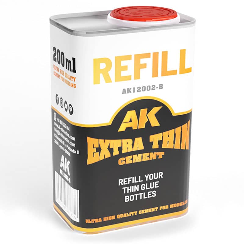 AK Interactive Refill Extra Thin Cement (200ml) AK-12002B