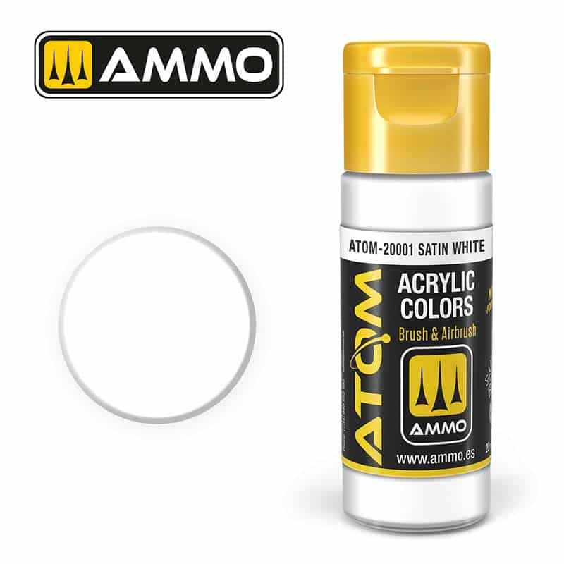 ATOM COLOR Satin White ATOM-20001 Ammo