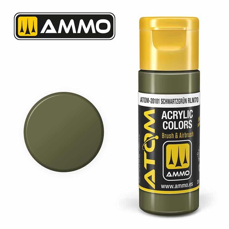 ATOM COLOR Schwartzgrün RLM70 ATOM-20101 Ammo