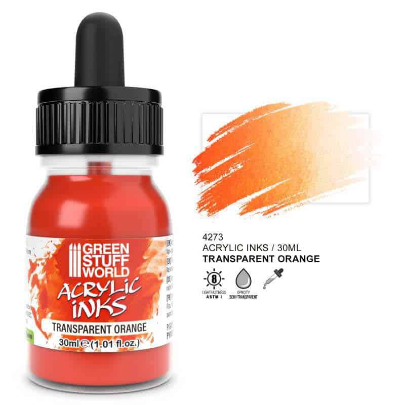 Green Stuff World - Transparent Acrylic Ink - Orange