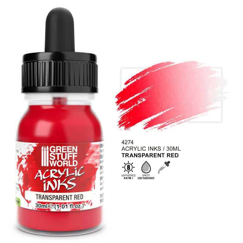 Green Stuff World - Transparent Acrylic Ink - Red