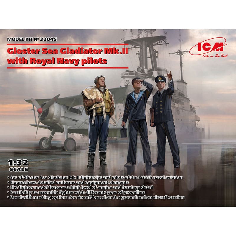 1/32 Gloster Sea Gladiat or MK.II w/ Royal Navy Pilot 32045 ICM