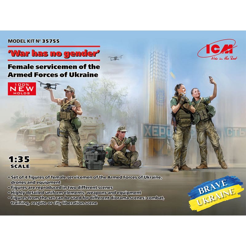 1/35 War has no Gender, Females of Ukrainian Army 35755 ICM