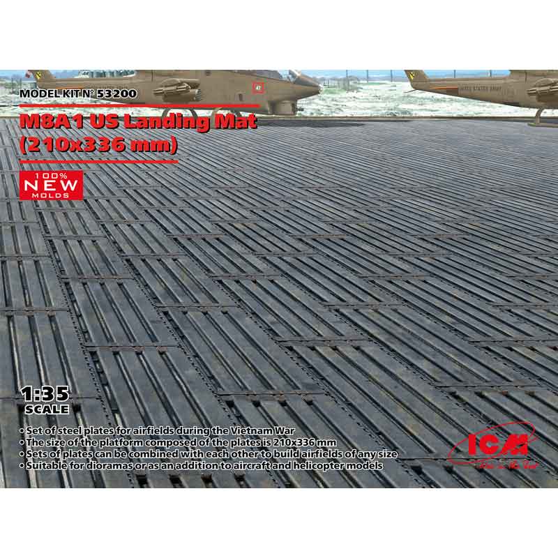 1/35 M8A1 US Landing Mat (210 x 336 mm) 53200 ICM