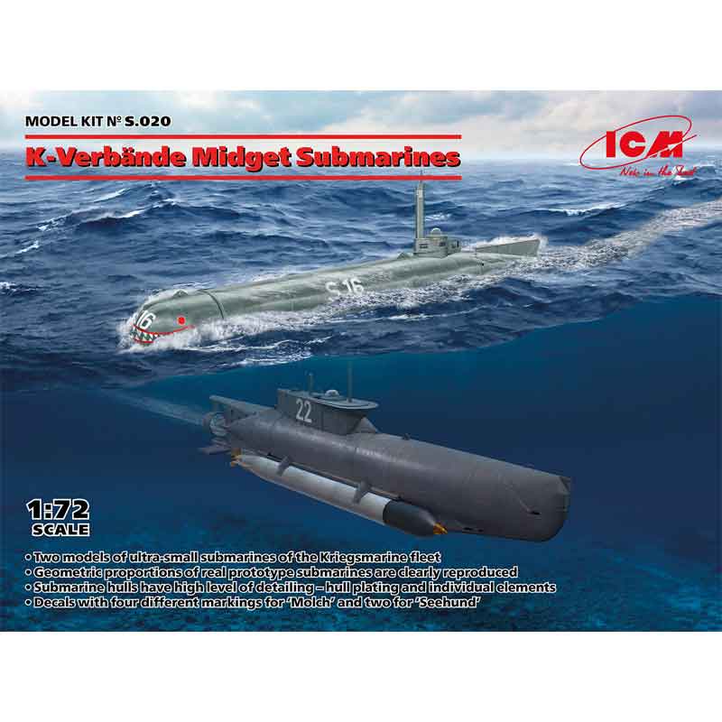 1/72 K-Verbande Midget Submarine S020 ICM