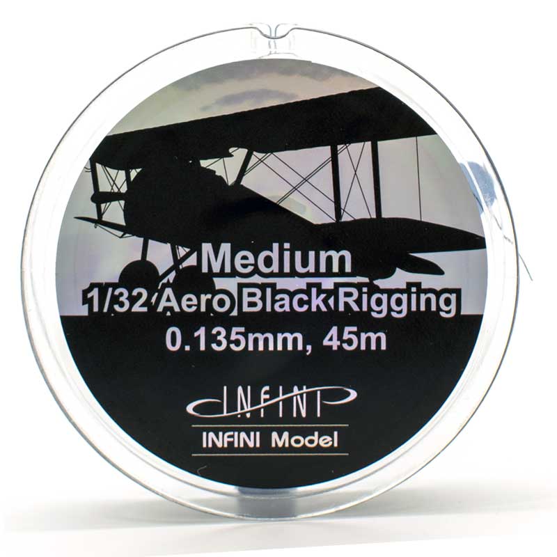 1/32-1/24 (145ft) Black Aero Rigging Medium Infini Model IR-3200B
