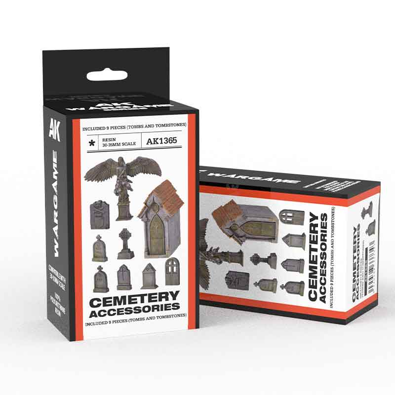 AK Interactive Cemetery Accesories Wargame Set (Resin 30-35mm) AK-1365