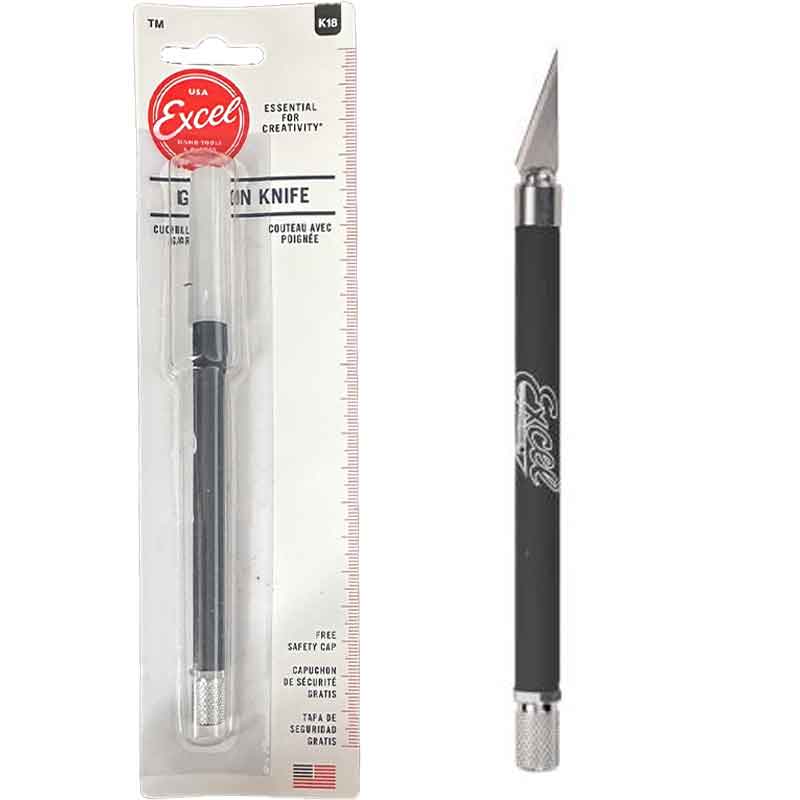 K18 Grip-On Knife with Safety Cap (#11 Blade) Black 16020 Excel