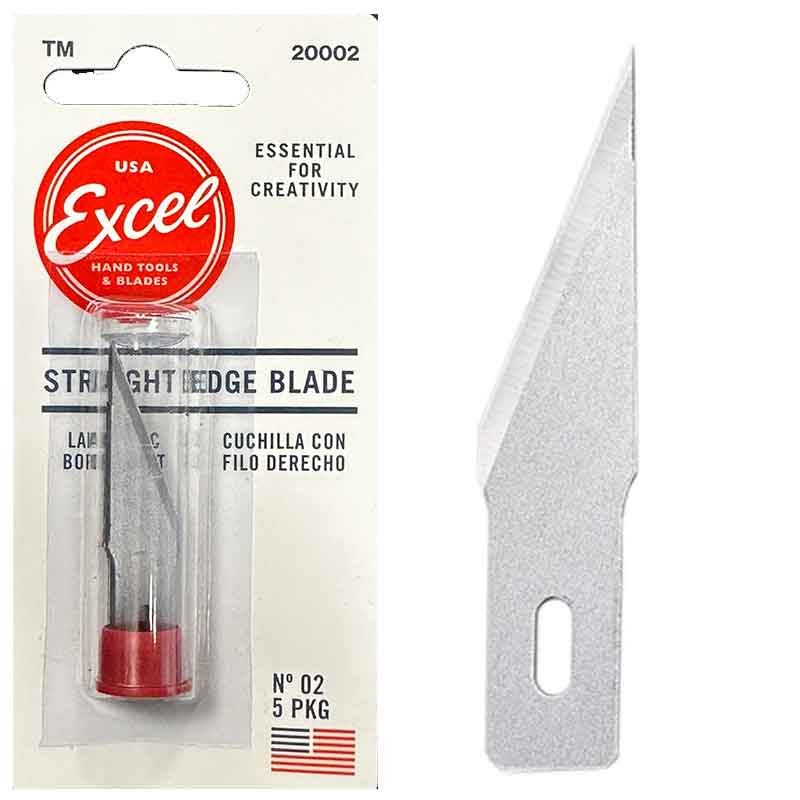 5x No.2 Straight Blade 20002 Excel