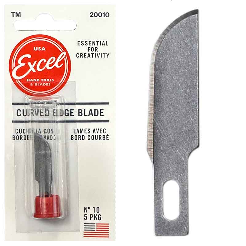 5x No.10 Curved Edge Blade 20010 Excel