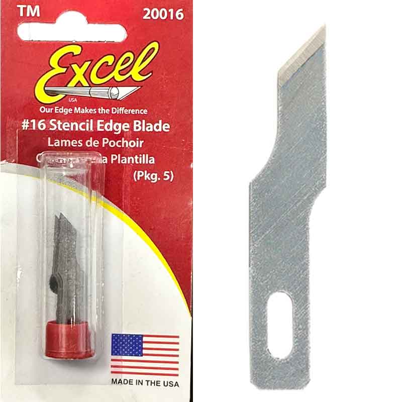 5x No.16 Stencil Edge Blade 20016 Excel