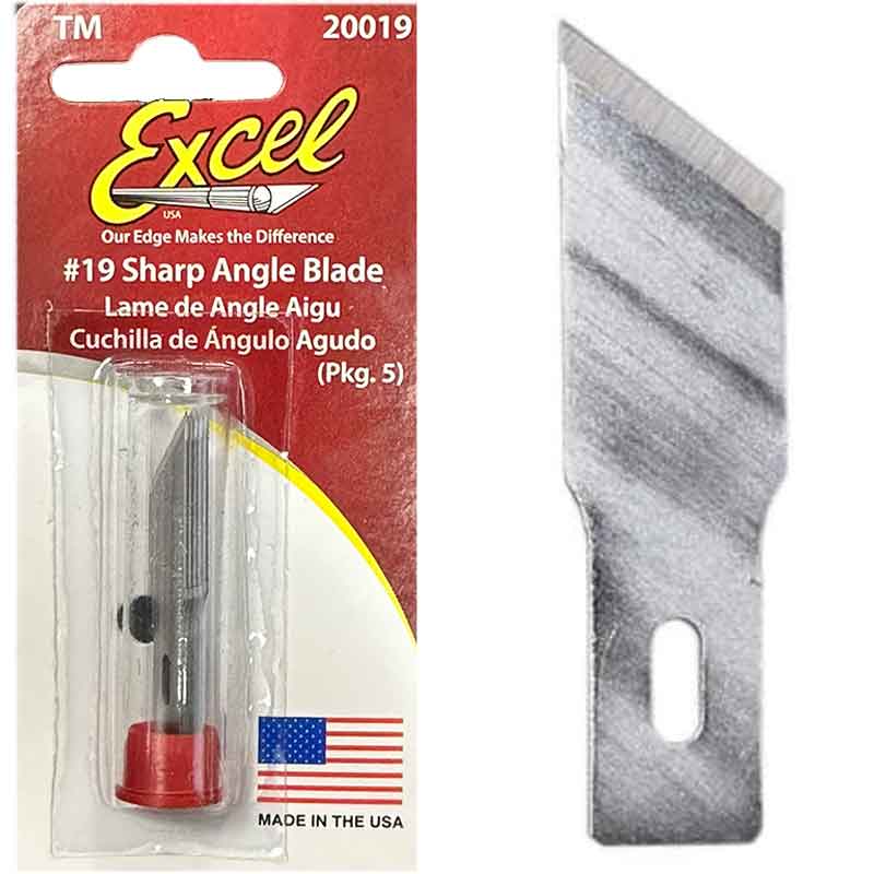 5x No.19 Sharpe Angle Blade 20019 Excel