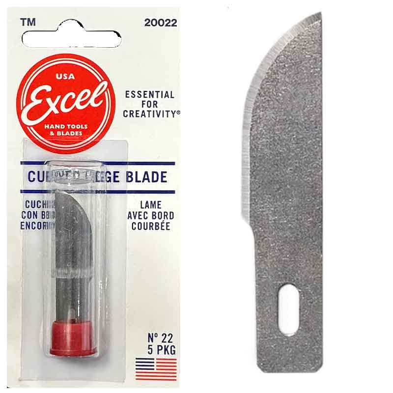 5x No.22 Curved Edge Blade 20022 Excel