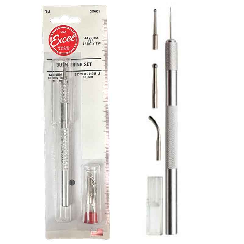 Burnishing Set with 4 Interchangeable Tips 30605 Excel