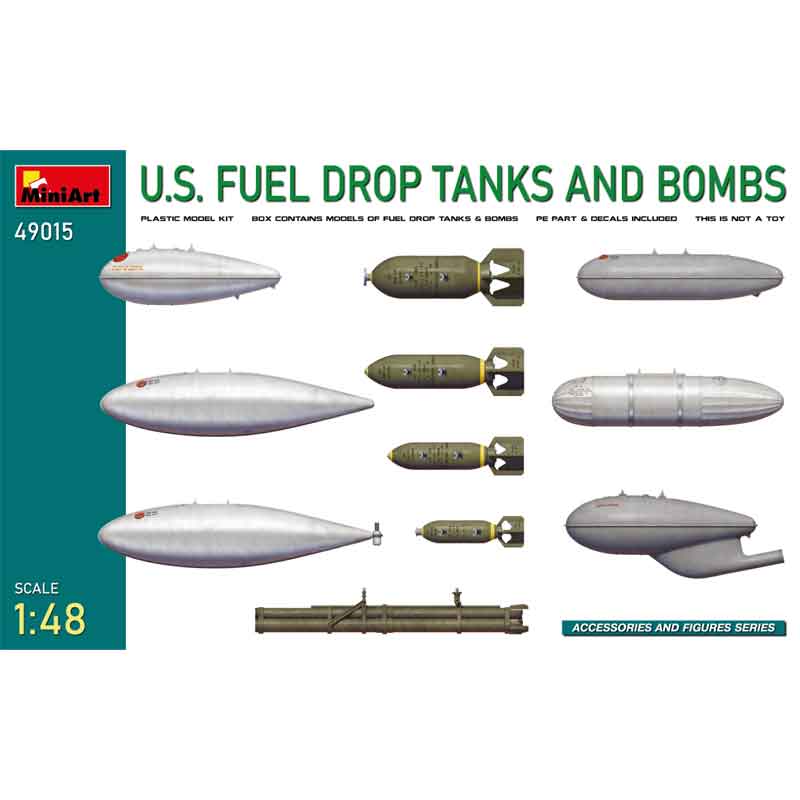 Miniart US Fuel Drop Tanks and Bombs (1/48) 49015