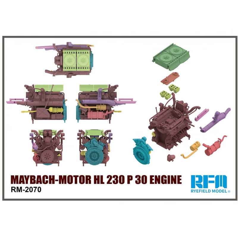 Rye Field Models Maybach-Motor HL 230 P 30 Engine (1/35) RM2070