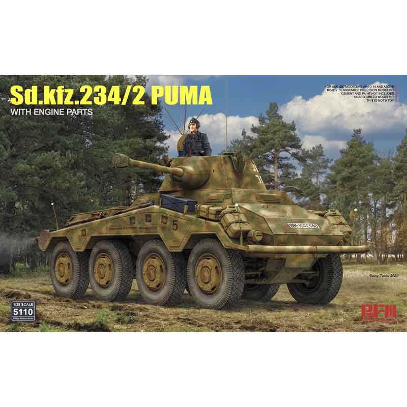 Rye Field Models Sd.Kfz.234/2 Puma with Engine (1/35) RM5110