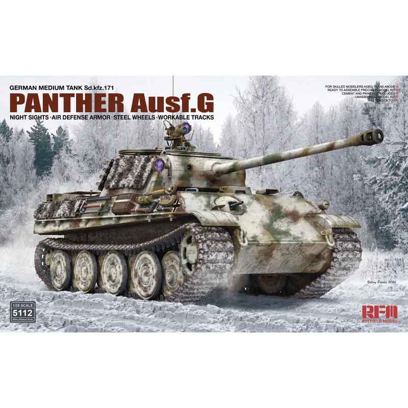 Rye Field Models Panther Ausf.G Night Sights & Armour (1/35) RM5112
