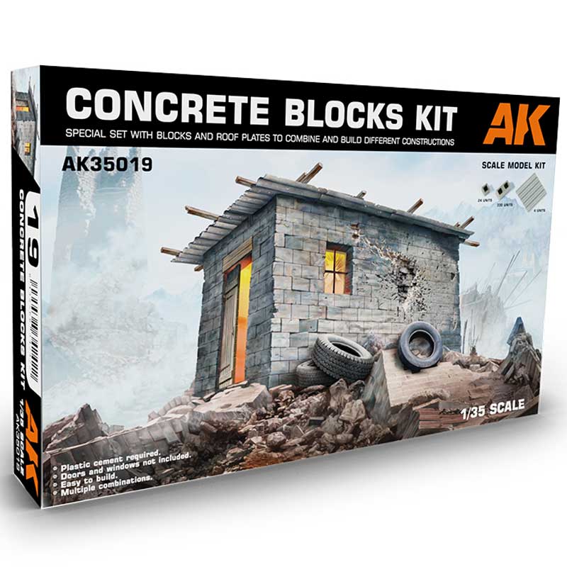 AK Interactive Concrete Blocks (1/35) AK-35019