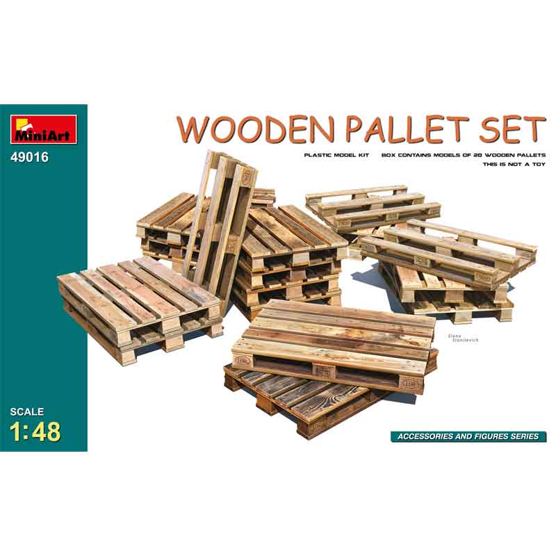 Miniart Wooden Pallet Set (1/48) 49016