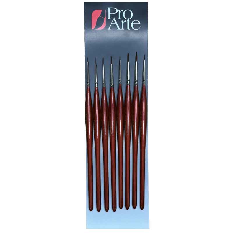 ProArte Tri-Grip Detailer Paint Brush Set Synthetic