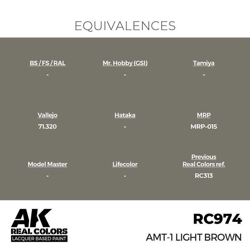 AK Interactive Real Color - AMT-1 Light Brown (17ml) RC974
