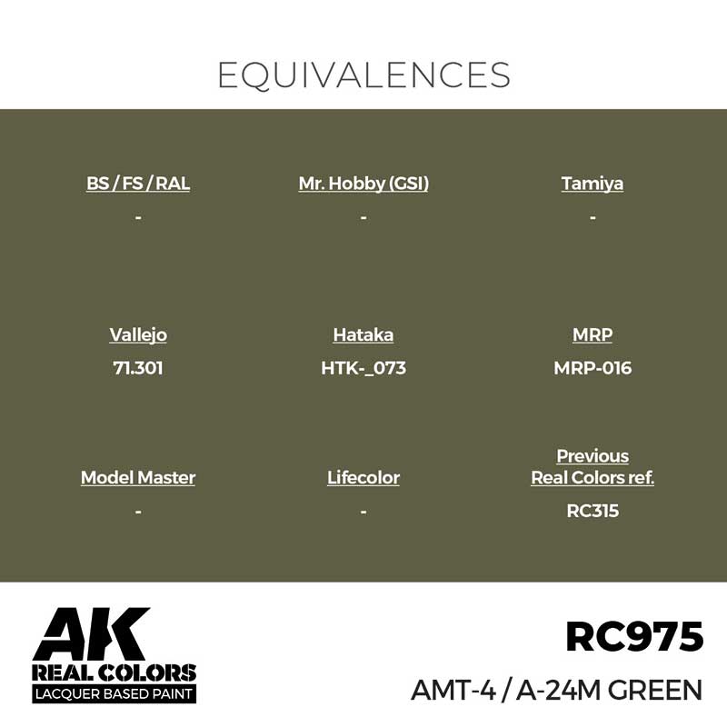 AK Interactive Real Color - AMT-4 / A-24M Green (17ml) RC975