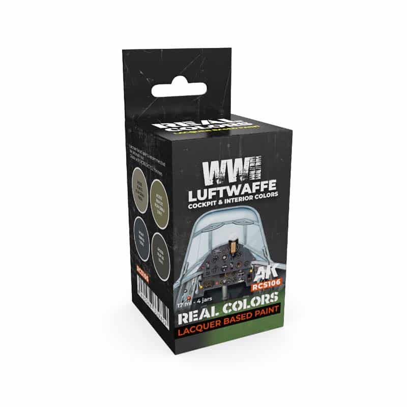 AK Interactive Real Color Paint Set - WWII Luftwaffe Cockpit & Interior Colors RCS106