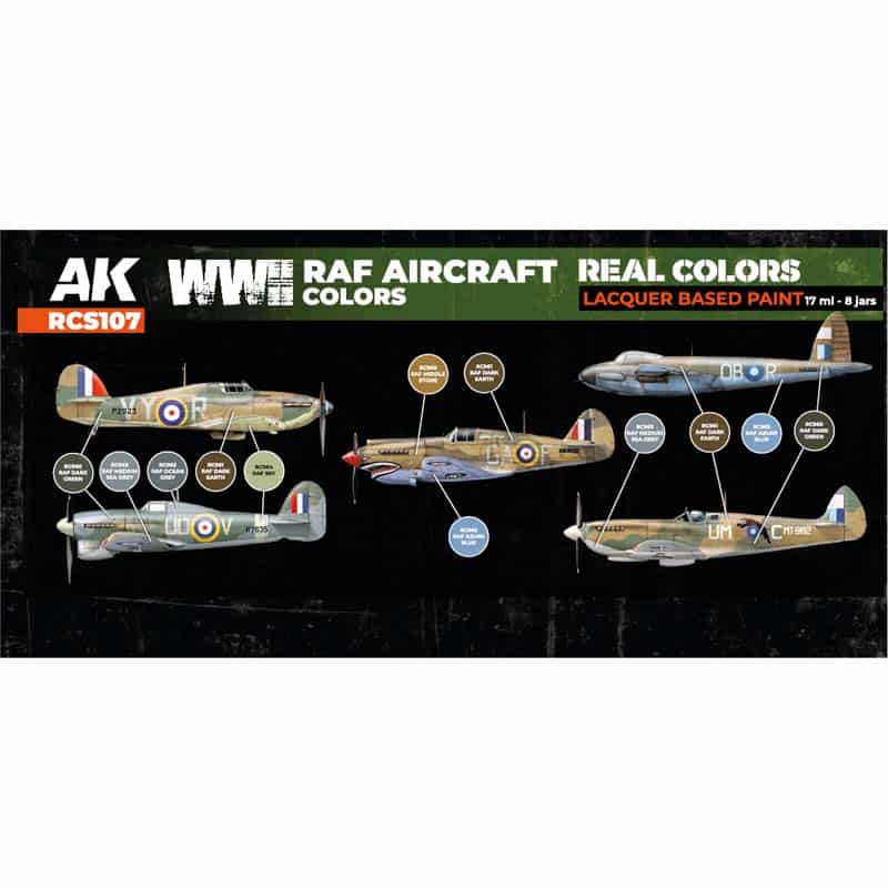 AK Interactive Real Color Paint Set - WWII RAF Aircraft Colors RCS107