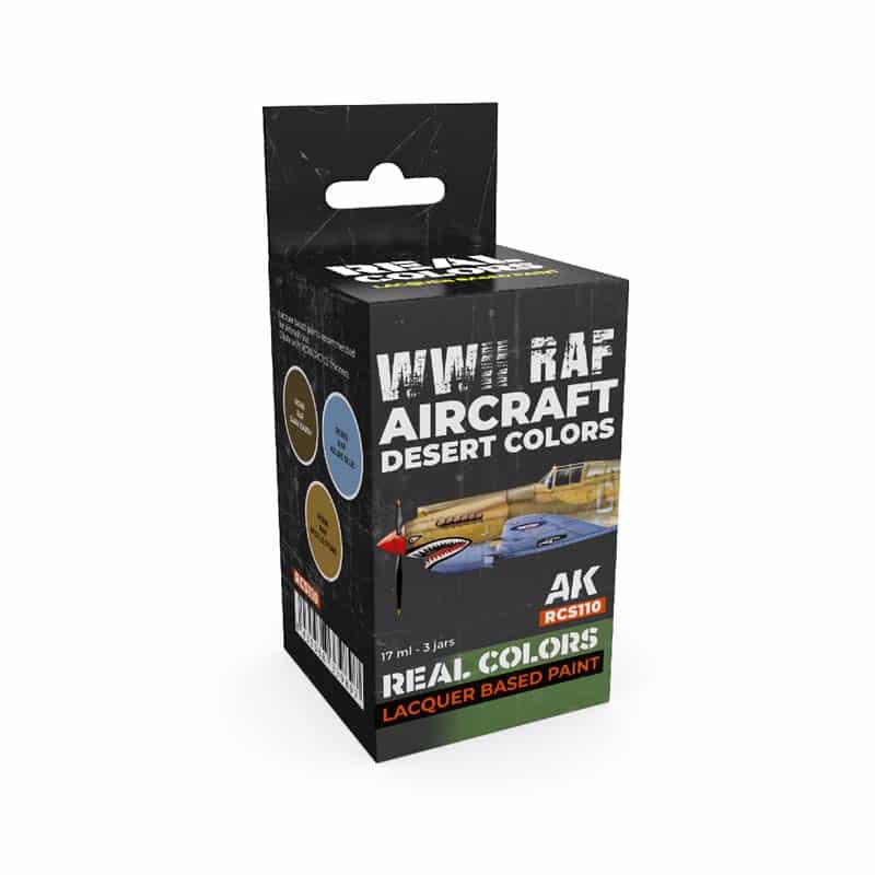 AK Interactive Real Color Paint Set - WWII RAF Aircraft Desert Colors RCS110