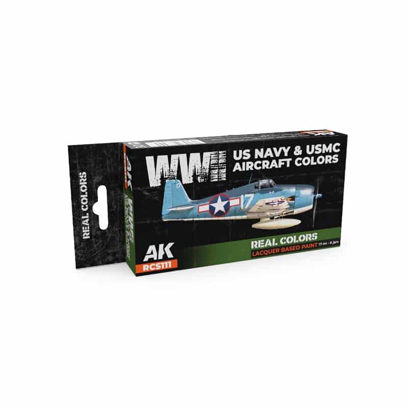 AK Interactive Real Color Paint Set - WWII US Navy & USMC Aircraft Colors RCS111